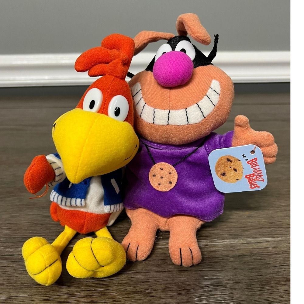 Vintage General Mills 1998 Breakfast Pals Plush Lot Of 2 Cereal Buddies